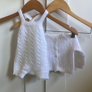 Vintage (‘81) Knit 2pc Baby Outfit (plus bonus knit sweater).